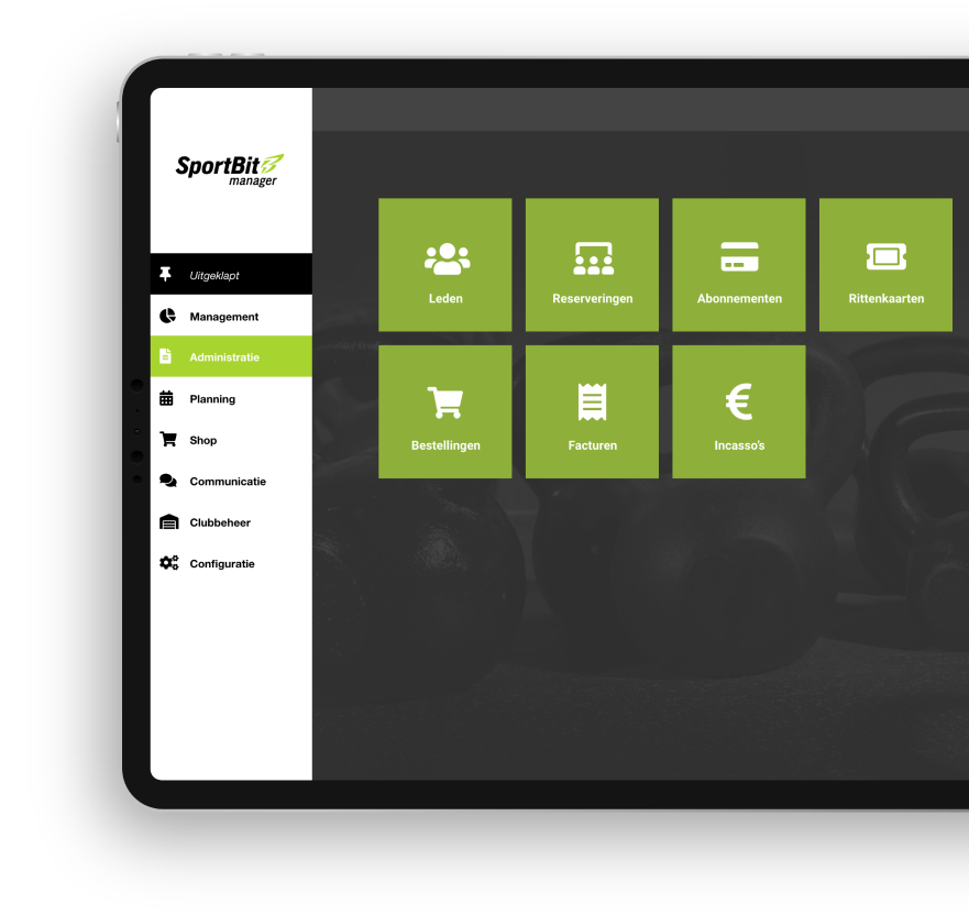 screenshot of SportBit Manager